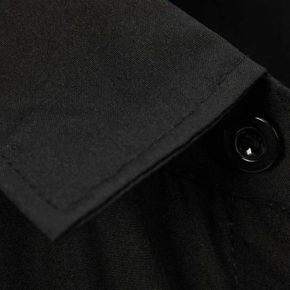 Casual Men's black button shirt - Picture 6 of 8